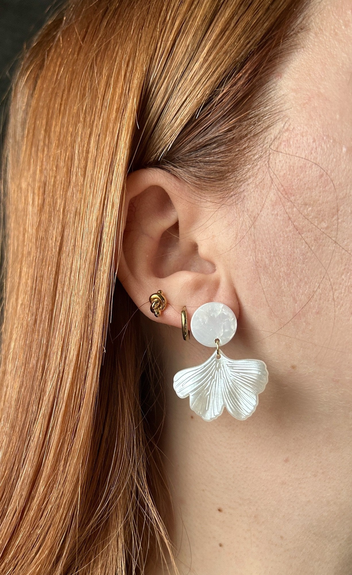 Boucles d'oreilles pétale de lune