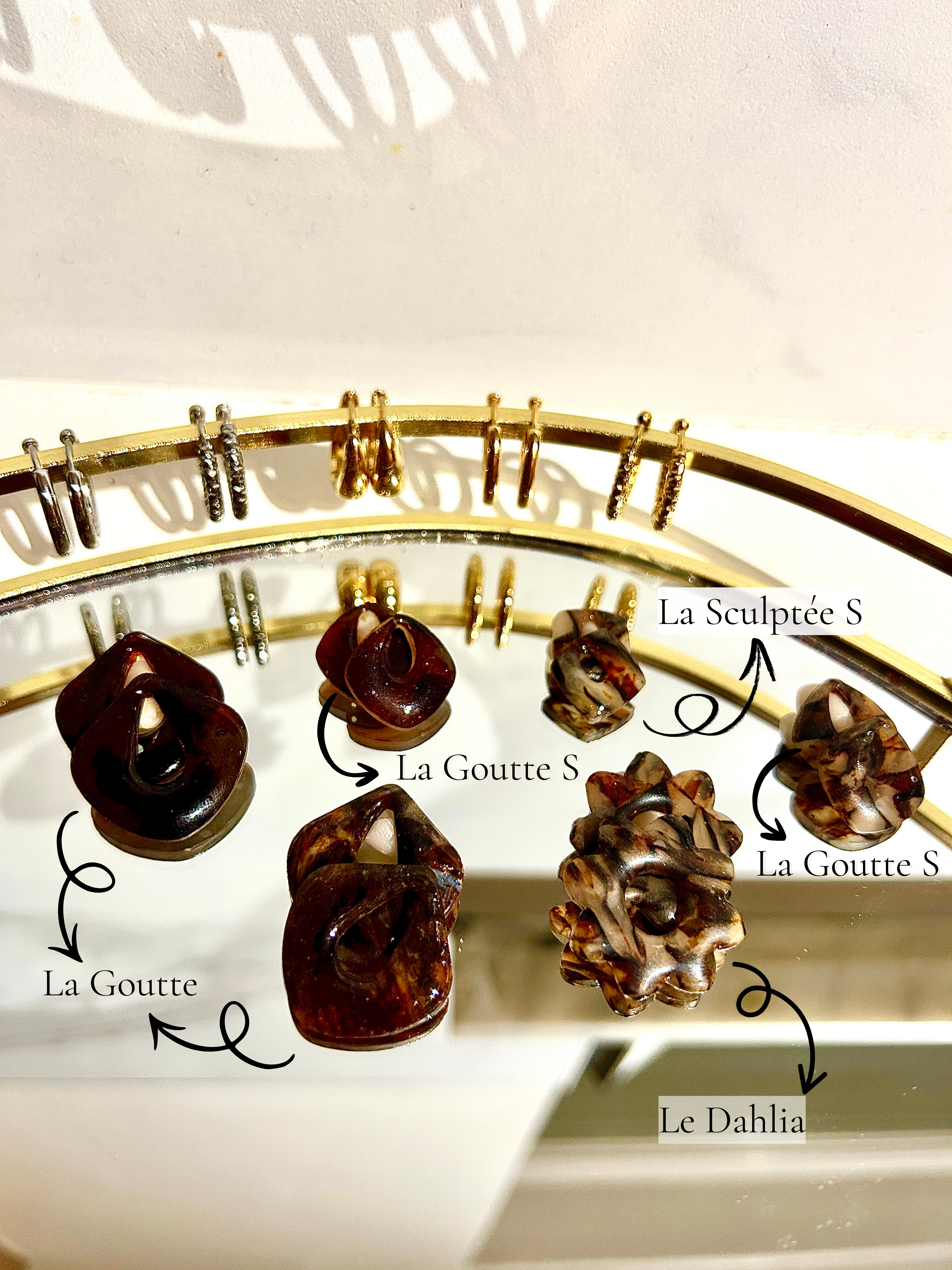 Les Signatures couleur café - Créoles et ornements interchangeables